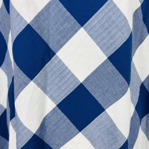 Southern Tide Isabel Checkered Off Shoulder Mini Dress Grace Blue/White Womens S - Picture 6 of 13